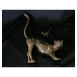 Brass Cat & kitty