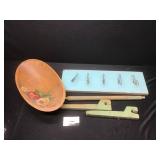 Wood Bowl & Misc Vintage Items