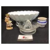 Milk Glass & Misc Decor