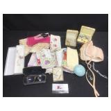 hankies, jewelry & Earlham IA Glass Case