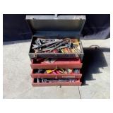 Metal Tool Box w/ Misc Tools