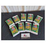 9 Packs of 1990 Fleer Football Error Packs