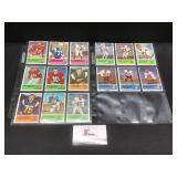 1962 Football. 15 cards