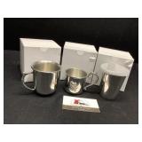 3 Pewter Baby Cups