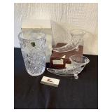 Golden crown horn crystal, lead crystal vase