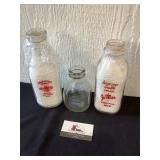 Glass milk jars