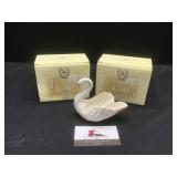2 Lenox Small Swans