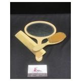 Vintage brush, comb and mirror