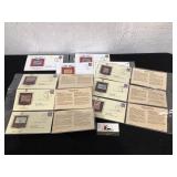 Historic stamps of America post cards