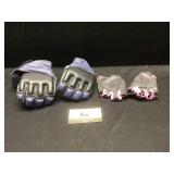 Kick boxing and weightlifting gloves
