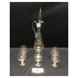 Italian Decanter & Glasses Set