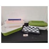 Plastic Chess Board and Storage Containers