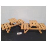 2 Miniture Wooden Picnic
