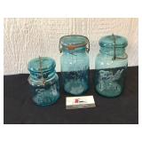 Blue Ball Jars with Blue Lids