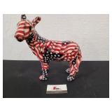 American Flag Ceramic Donkey Decor