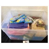 Tote of miscellaneous craft supplies