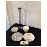 Miscellaneous plates and glass