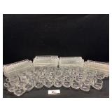 Glass Trays and Matching Cups