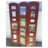 Room divider picture frame with car magazines