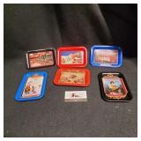 Lot of 6 Budweiser Beer / Tip Trays