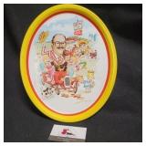 1972 happy Joes Coca Cola Serving Tray