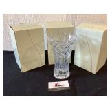 3 Galway Crystal Vases