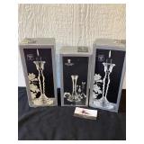 3 Crystal Candlesticks