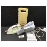 Iron, Cordless Hand Vac and Knee Pad