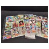 3 Sheets of 1970 - 80s Star Baseball Cards
