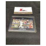 20017 Topps Derek Jeter w/Mickey Mantle in Dugout