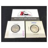 Two 1924 Buffalo Nickels
