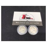 Two 1940 Jefferson Nickels