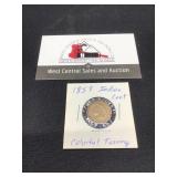 1859 Indian Cent Toned