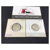 Two 1925 Buffalo Nickels