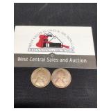 Two 1909 Wheat Cent