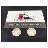 Two 1941 Mercury Dimes
