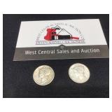 Two 1944 Mercury Dimes