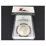 1889 Morgan MS63 Spiked 8 in date