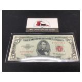 1953-A $5 Note Crisp UNC