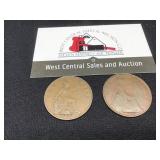 1920, 1927 Britain Penny