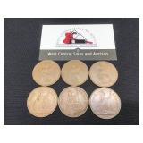 Six Britain Penny 1964-67