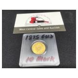 1875-A Germany Prussia Gold 10 Marks UNC