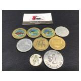 10 Pieces Assorted Medals & Casino Tokens