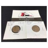 1938 & 1939 Wheat Cents