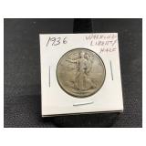 1936 Walking Liberty Half