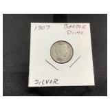 1907 Barber Dime- Silver