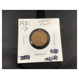 1931 D Wheat Cent