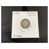 1909 Barber Dime- Silver