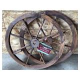 Two Decorative Wagon Wheels