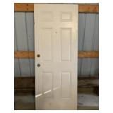 White Metal Exterior Door